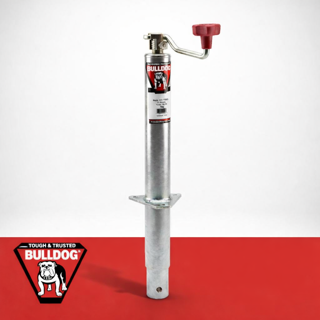 BULLDOG TWL 175 Round Trailer Jack - 5,000 lb Lift Capacity - Topwind - 15" Travel (BD1750290301)