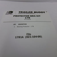 Two Dexter Trailer Buddy Protectors 1.78" Bra Kit Covers (17B)
