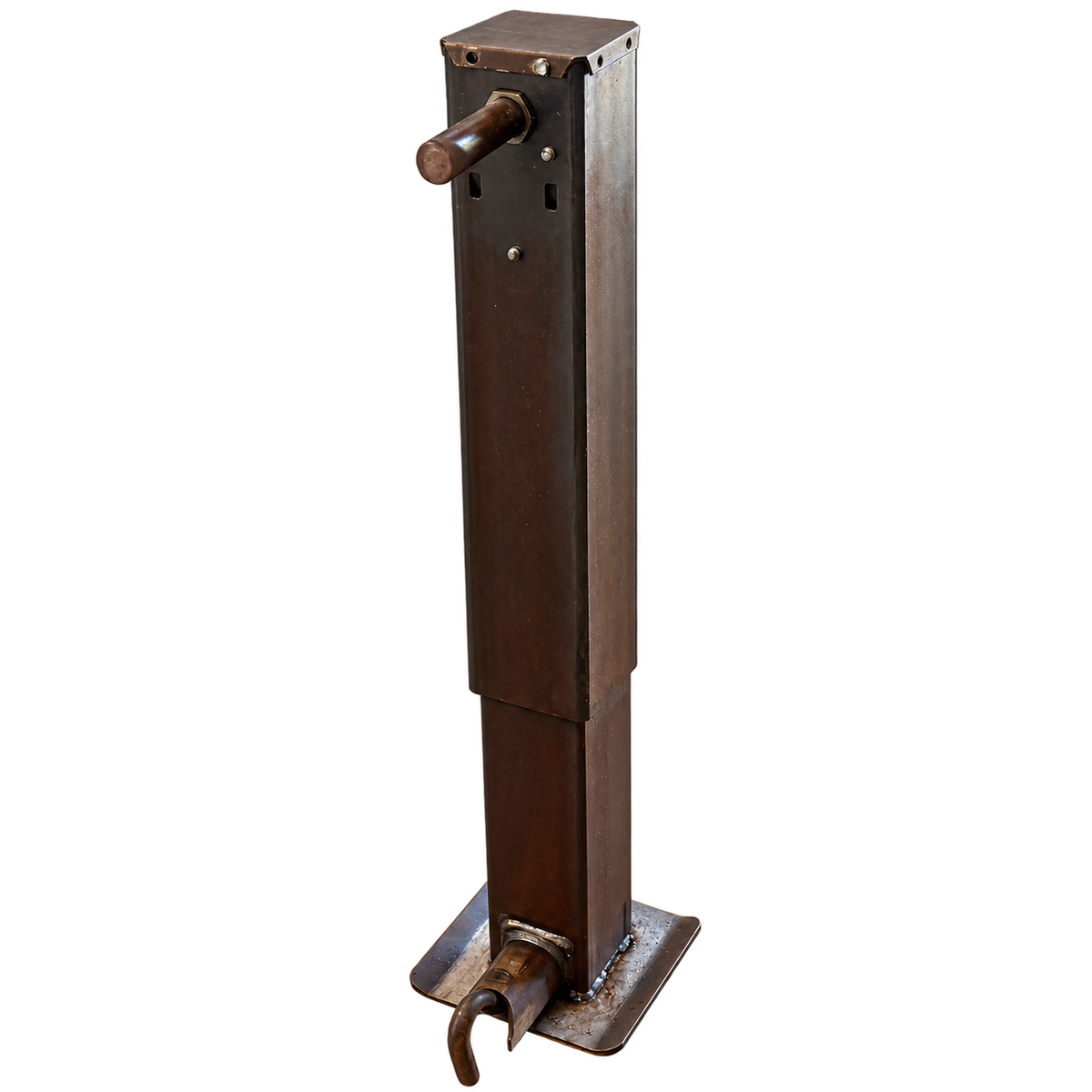 Bulldog 12K Drop-Leg Jack – Front Pin, No Handle, Unpainted (1828380300)