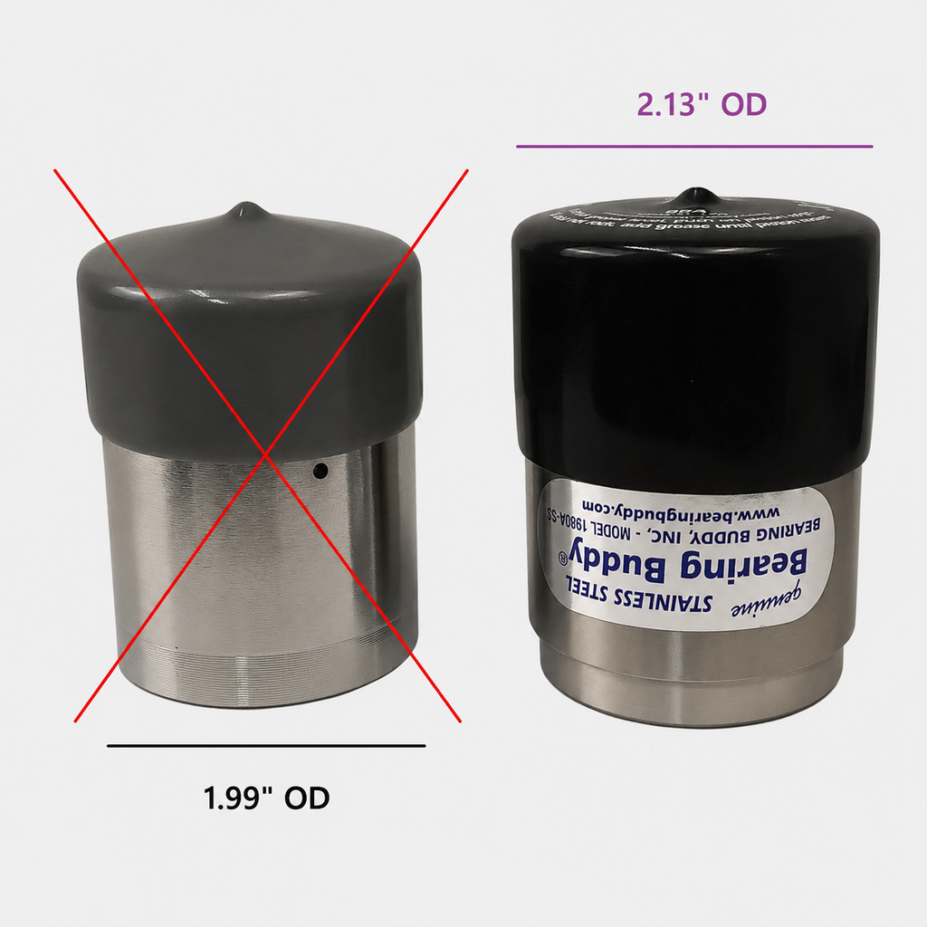 Two 1.98" Bearing Buddy Protector Bras – Grease Cover Caps (19B)