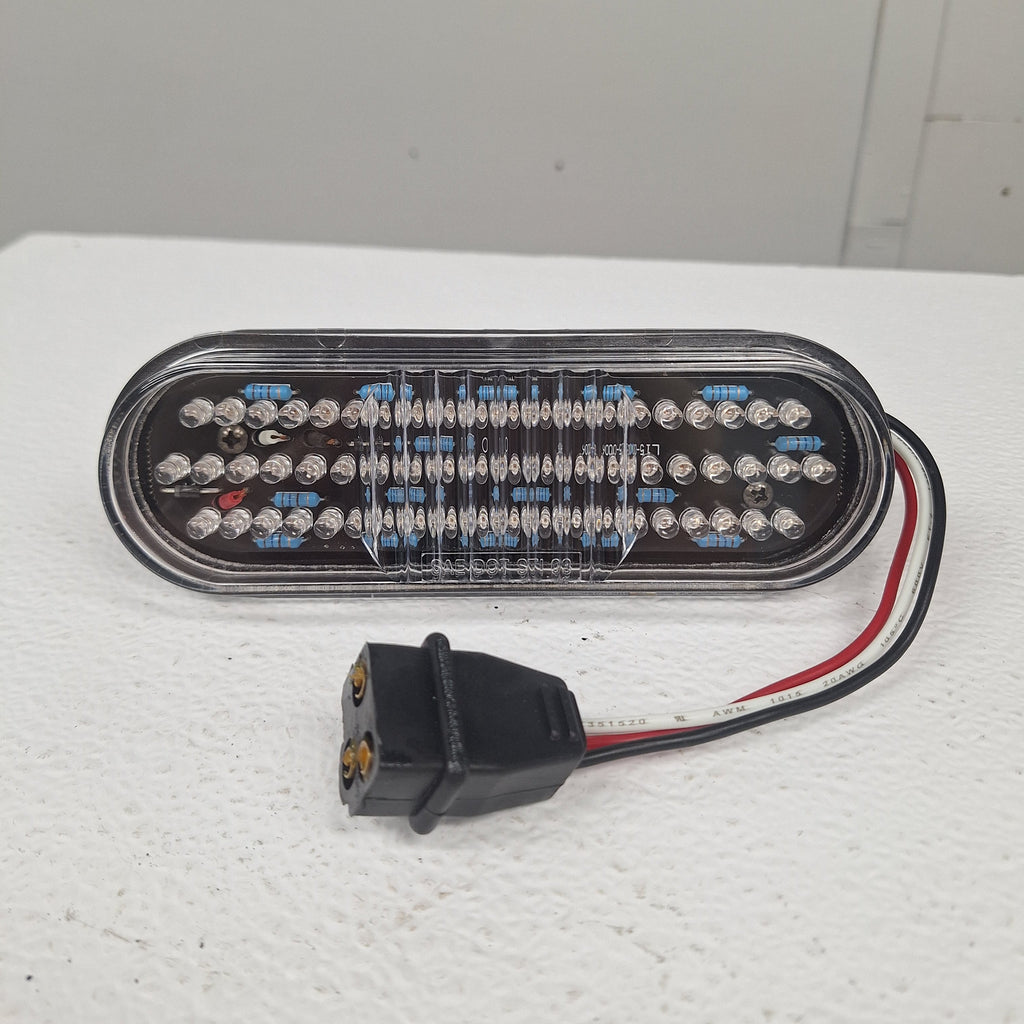 Kaper II 6-Inch Oval Red LED Light – 60 Diode, 3-Pin Plug Back, Grommet Mount (1T-L16RI)