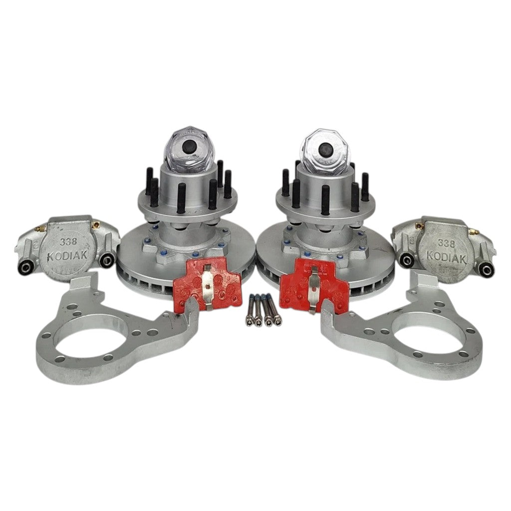 Rockwell Hydraulic Trailer Disc Brake Kit – 10K Axle – Rotor, Cali0per Mounting Assembly (2-H-11-10Q-RDDD)