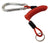 4' Long Coiled Rubber Breakaway Cable w/Carabiner Connector Trailer (BRK-CBL)