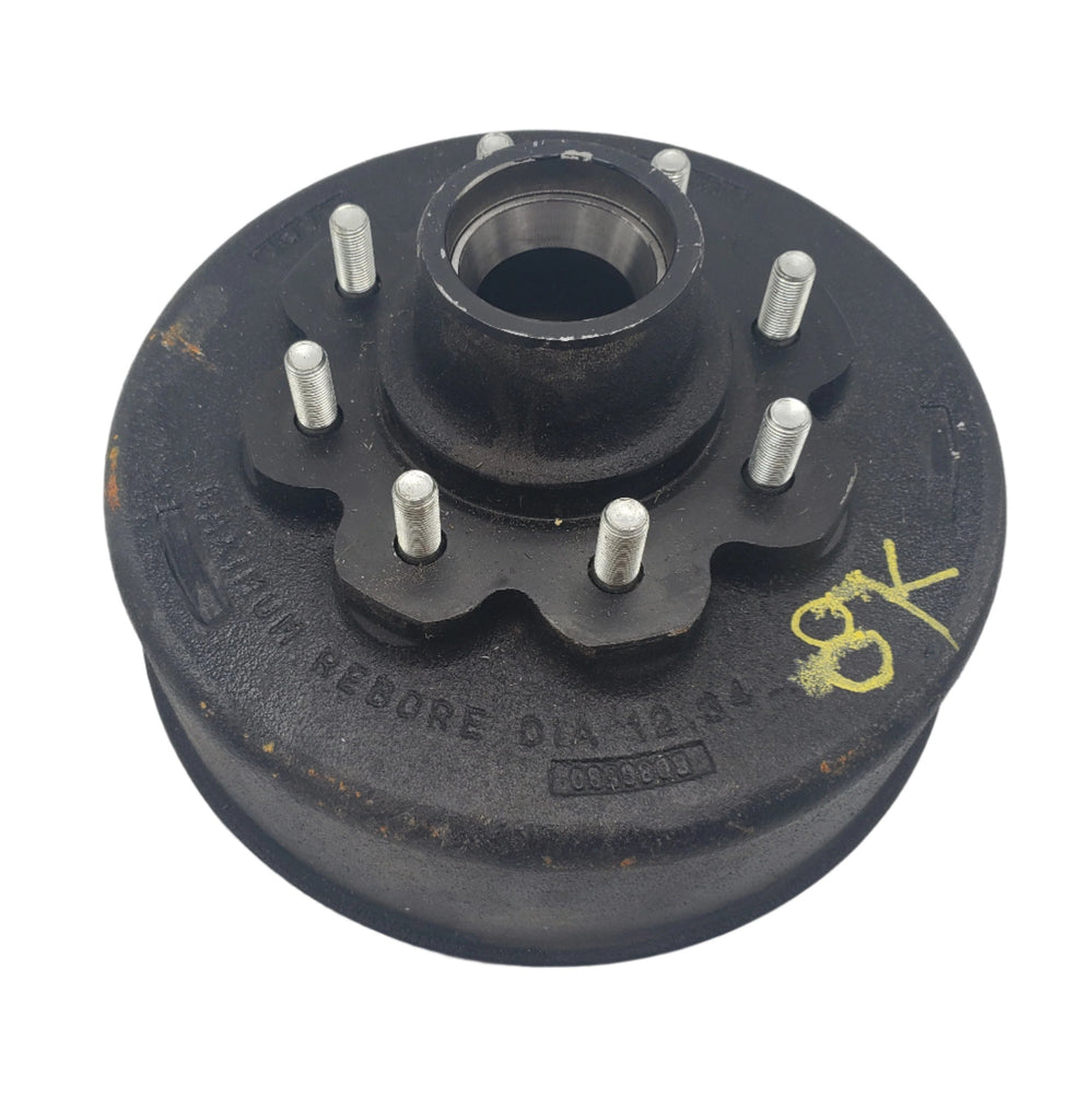 Hub Drum, 8000#, 8 x 6.5, Oil Bath, 9/16 Stud, AM, 4.75 Pilot, 12.25 x 3.375 (99-86580-26)