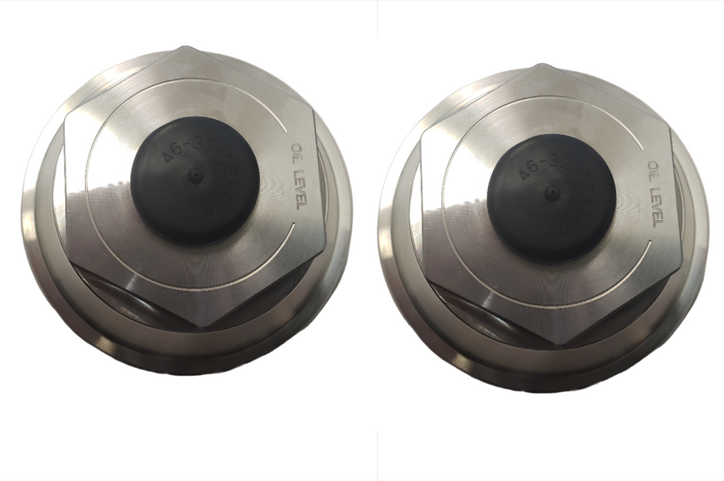 2 BILLET ALUMINUM Oil 3.5"Cap Fit Dexter 21-88 Trailer Axle Bearing Hub10K 9-123 (21-88 Billet-KITx2)