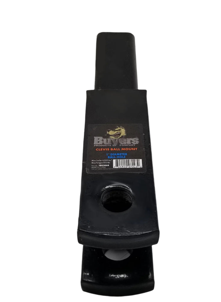 Buyers Trailer Ball Mount 2" Tube 1" Shank 6k 9.5" long (1803060)