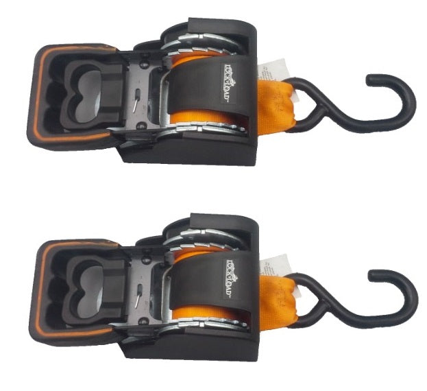 2 - Lock 'n Load Self Ratcheting Motorcycle Cargo Straps Boat (BK-200-LOTOF2)
