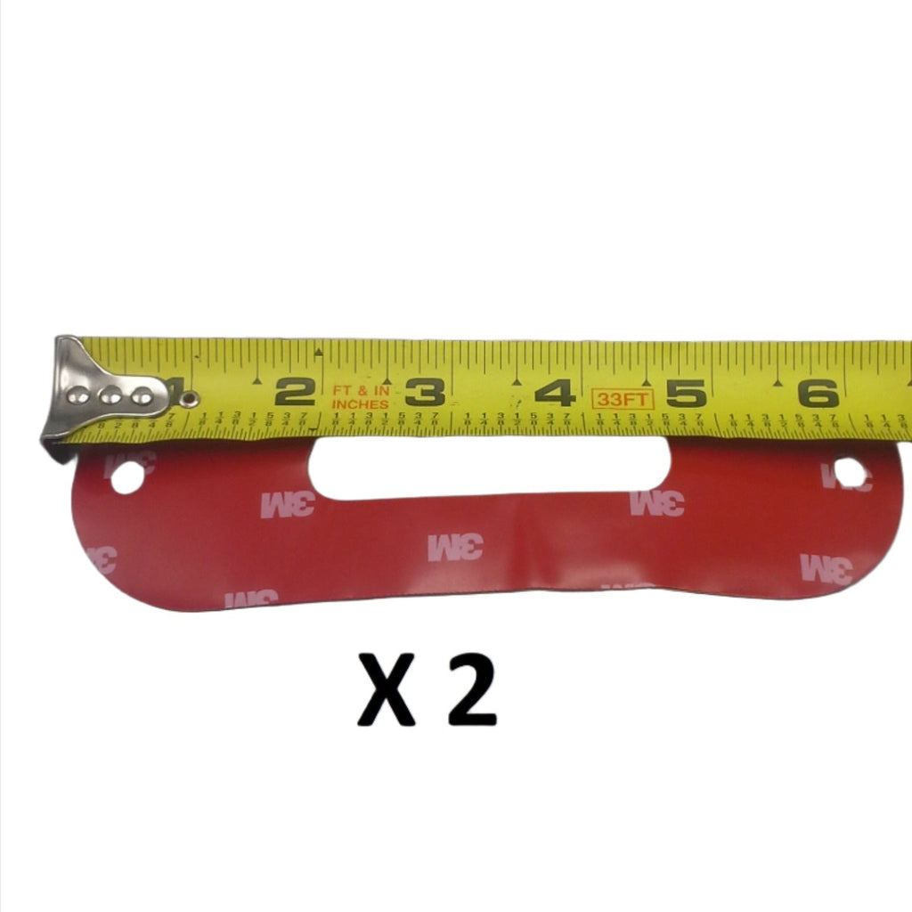 Two - Maxxima Red 6" Oval Low Profile LED Stop Tail Brake Lights with Two Mounting Tape (M63350R + M63350-TAPE-LOTOF2)