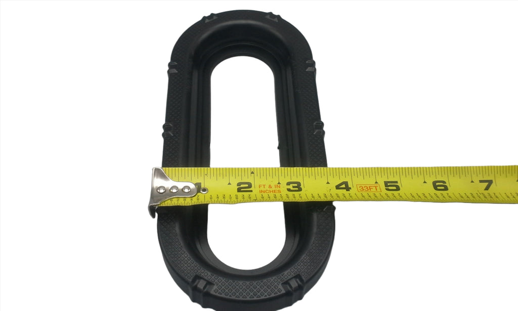 2-Maxxima Low Profile Red LED 6" Oval Stop Brake Tail Light Trailer w/ Grommets (M63350R + M50607-LOTOF2)