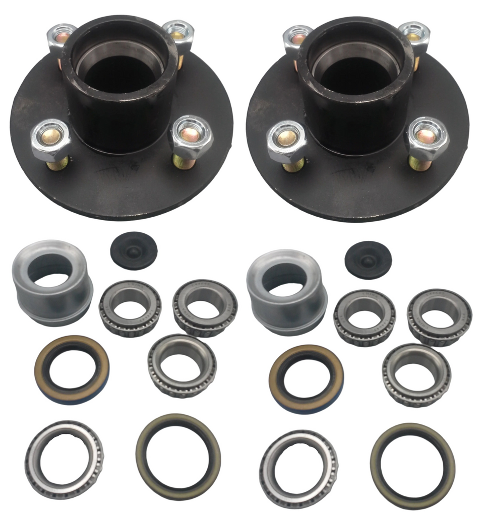 X2- 4x4, 2000# Hub, 4 Lug, For Trailer Axles, Fits Dexter Axles, With Bearings (363186-KITX2)