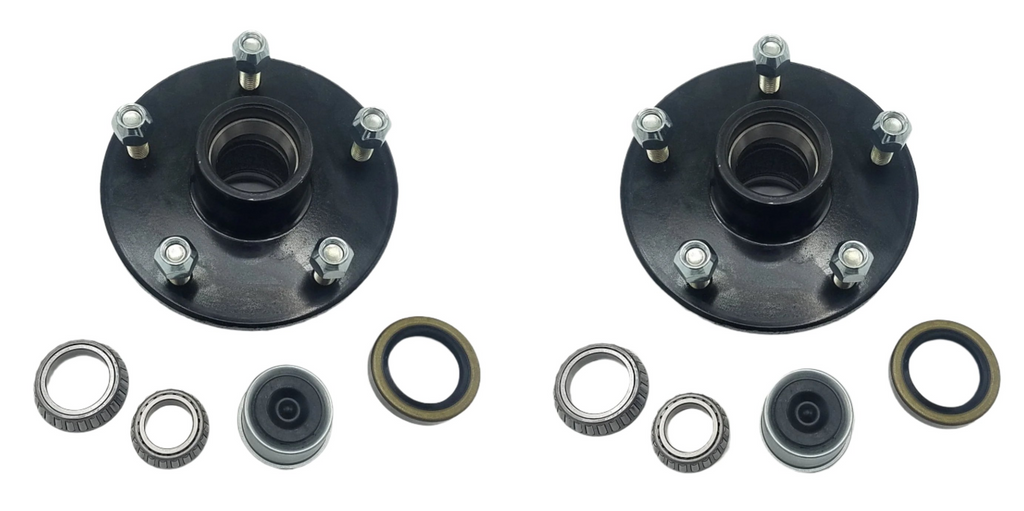 PAIR of 5x5.5 Hubs 3500# 5 Lug Fits Dexter Trailer axles (845551-KITX2)