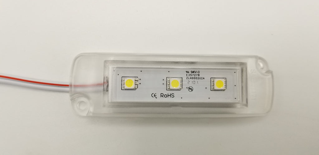 White 12v Multi Purpose 3 LED Courtesy Interior Exterior Aux Step Light Trailer (055-550-1A)