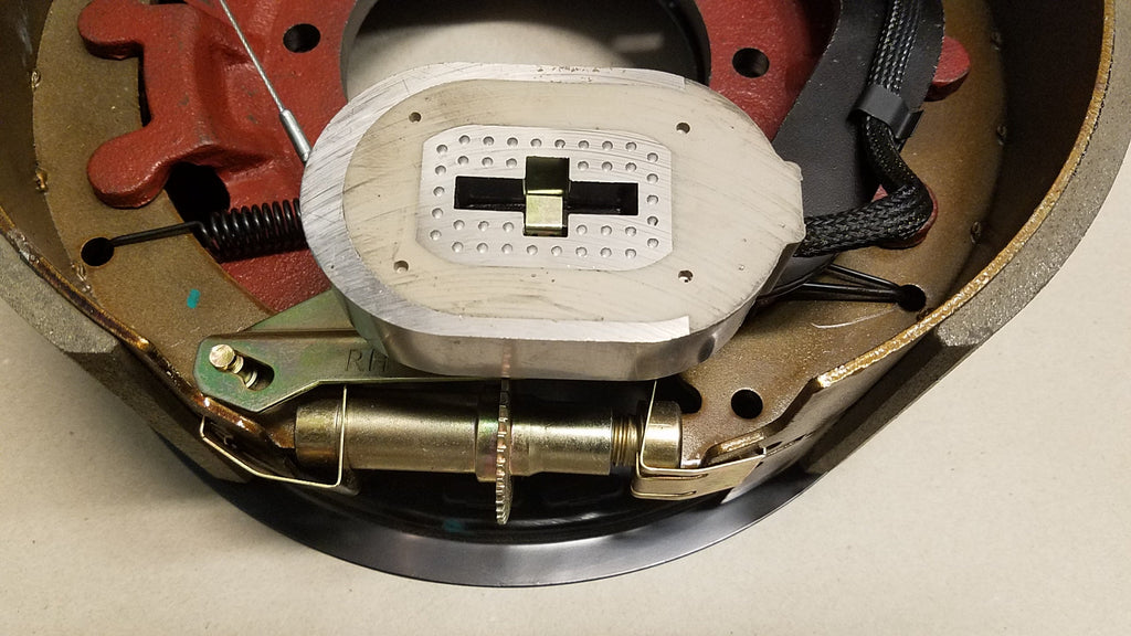 Backing Plate Brake Electric 12-1/4 x 4 Self Adjusting Passenger Right Side 10000 HEAVY DUTY (BK-10HDE-02)