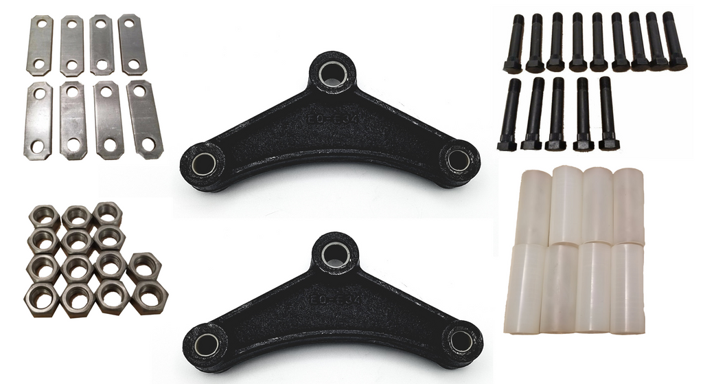 Tandem Axle Suspension Rebuild 3" Bolts 7.75" Equalizers 2.562" Shackle Trailer EQ-E34(SRK-TA-SB-E34-3125)