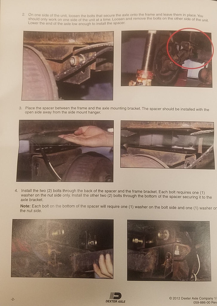 Torflex Lift Kit #10 3500# - Tandem Axle - 2-5/8" Lift Torsion (K71-707-02)