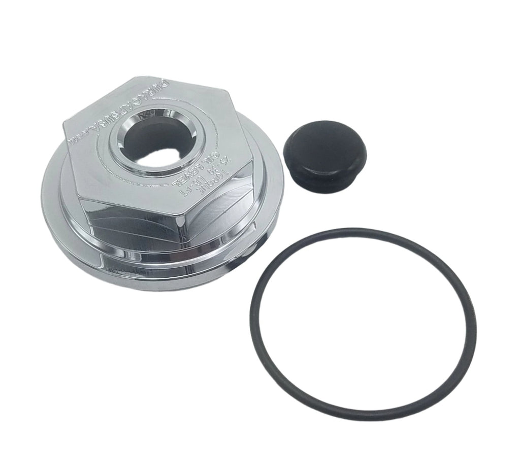 Billet Aluminum Machined 2-7/8"  Oil Bath Cap (21-35 Billet-Chrome-Kit)