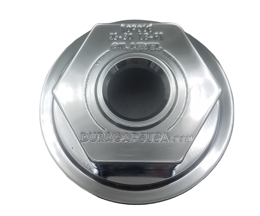 4 Billet Aluminum Machined 2-7/8"-12 OD Oil Bath Caps (21-35 Billet-Chrome-KitX4)