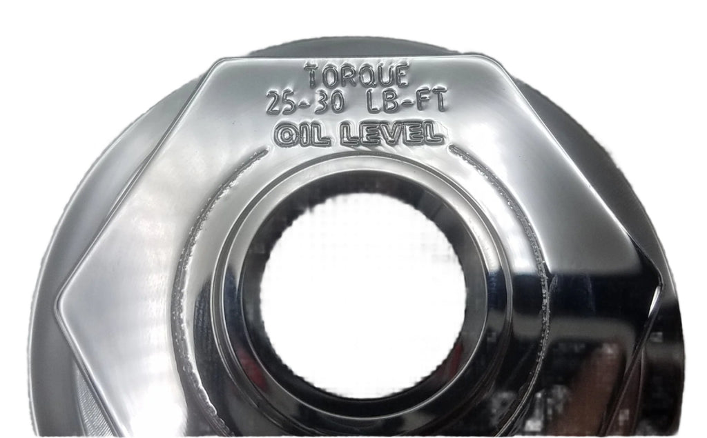 Pair of Billet Aluminum Machined 2-7/8"-12 OD Oil Bath Caps (21-35 Billet-Chrome-KitX2)