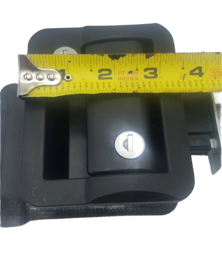 Jammy Cargo Trailer Door Lock w/4 Matching Keys, Matte Black (TDL01B)