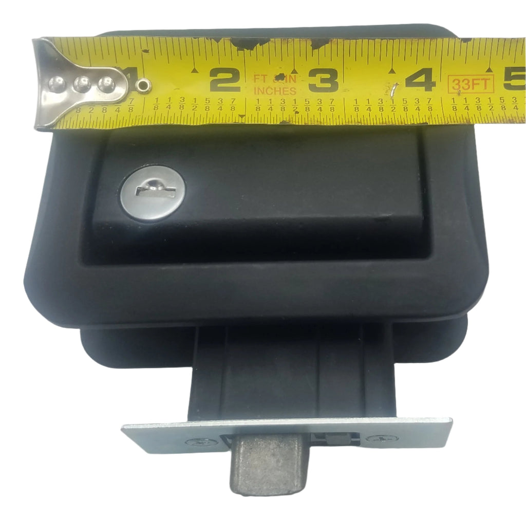 Jammy Cargo Trailer Door Lock w/4 Matching Keys, Matte Black (TDL01B)