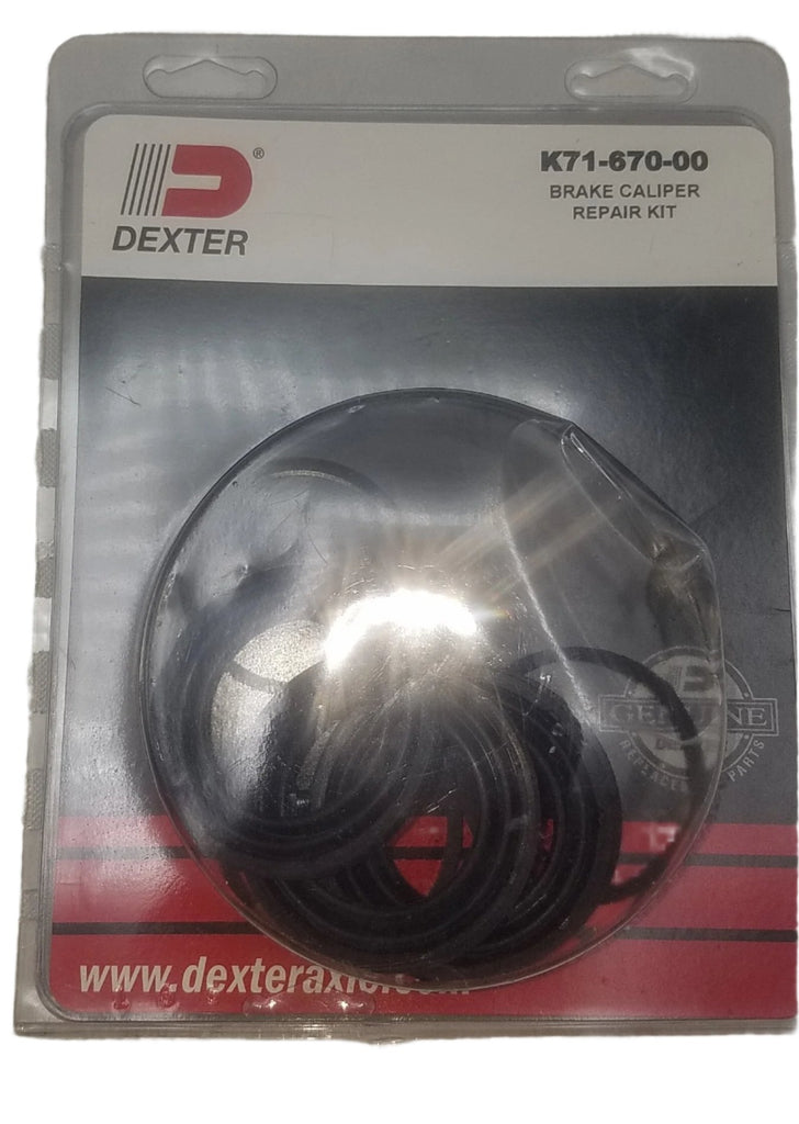 DEXTER Caliper Rebuild Kit 6K-8K, one wheel, (4 seals, 4 dust boots, 1 bleeder and 1 line fitting (K71-670-00)
