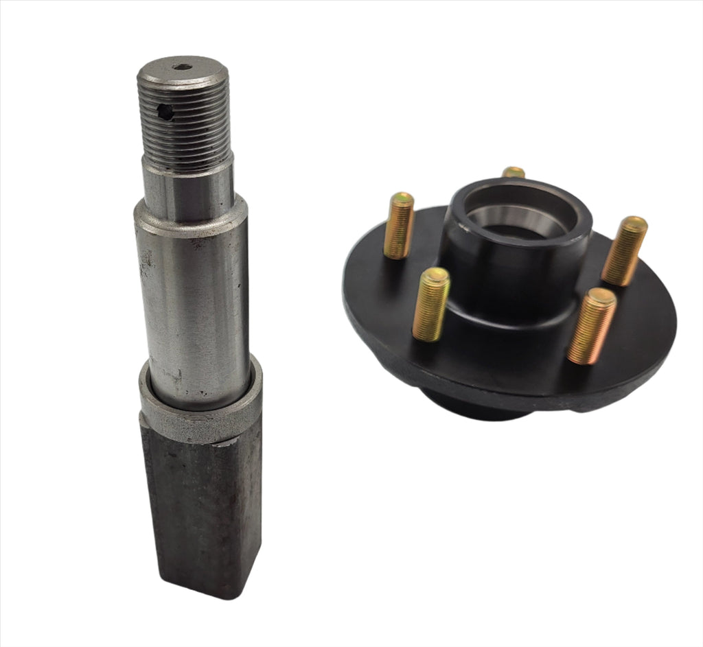 5" Lug x 4.5" Replacement Idler Hub Spindle Kit Stub End unit Trailer Axle 3500# with Square Spindle (STUB-84-545-HSQ)