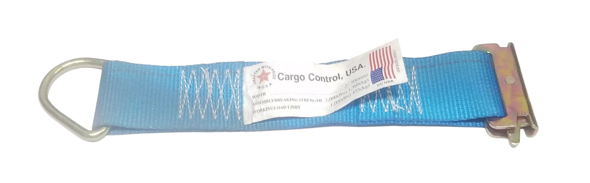 Cargo Control Strap Rope Tie Off with E Track Clip and D Ring (RTOEC)