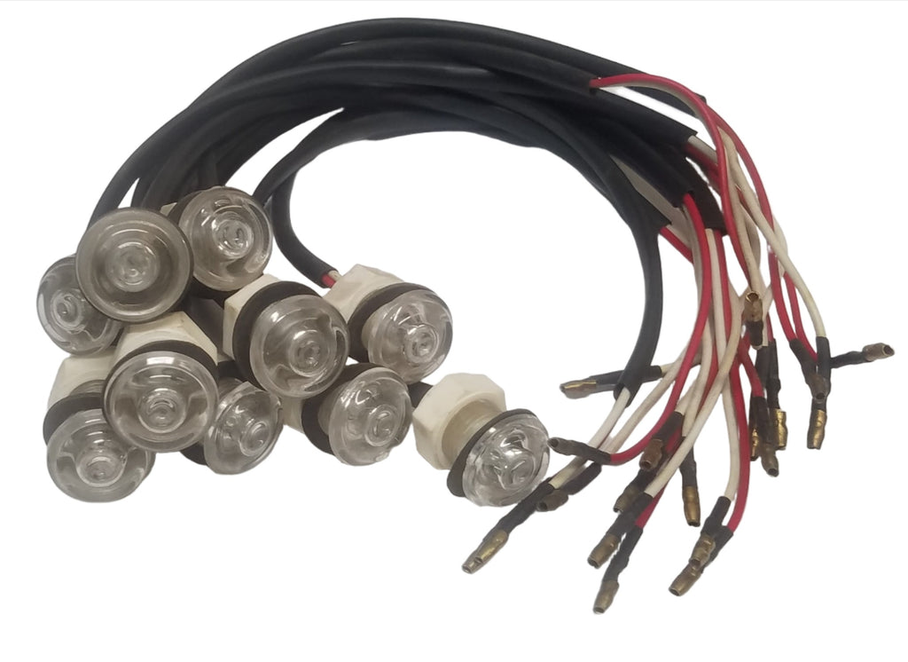 10 - 11/16" Red Clear Motorcycle ATV Pond Pool Light 1 LED Waterproof  Accent   (J-5-RC-LOTOF10)