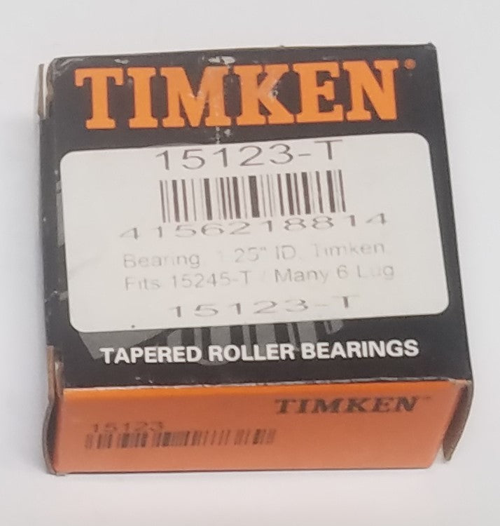 Timken Bearing, 1.25" ID, Fits 15245-T (15123-T)