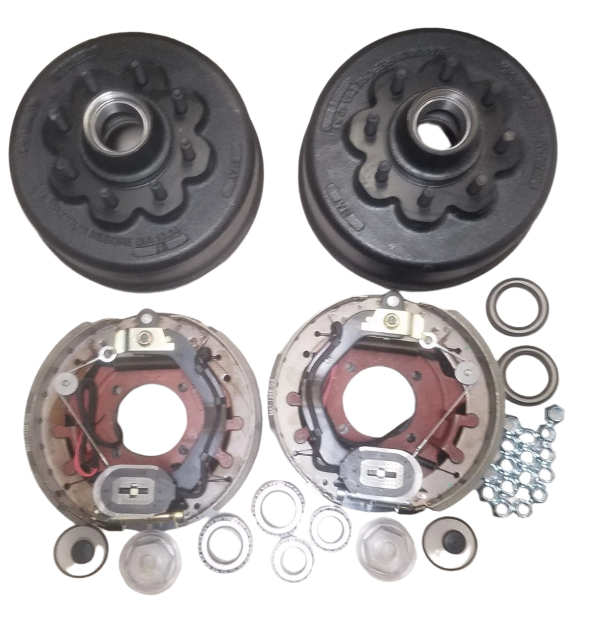 12.25" x 3.375" 8000 lb Brake Kit – 8 Lug 5/8" Studs – Bearings & Lug Nuts Fits Dexter 8-285 (8K-46-5/8-FSA-SET)