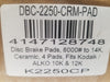 Disc Brake Pads, 8000# to 14K, Ceramic, 4 Pads, Fits Kodiak / ALKO 10K & 12K (DBC-2250-CRM-PAD)