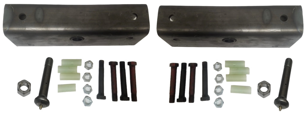 Pair Trailer Suspension Rebuilt Kit Slipper Spring 12" Equalizer Bushings Bolts (EQ-12-REBUILD-KIT)