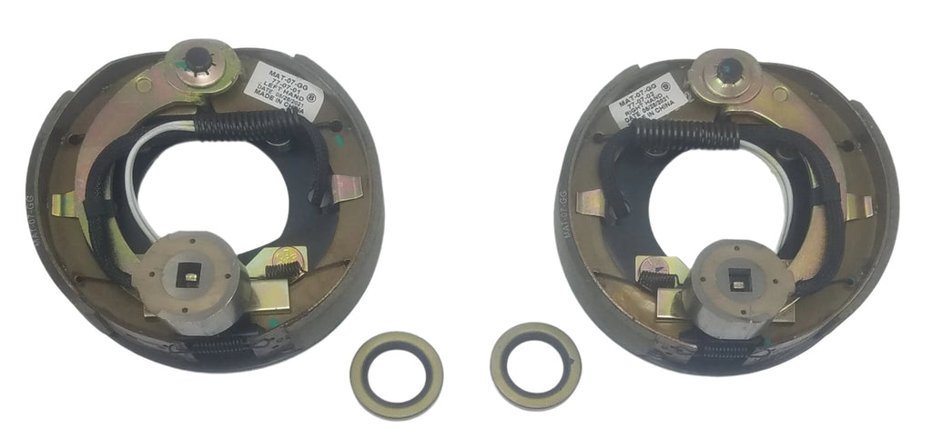 PAIR 7" Electric Backing Plates and Seals For 2000# Axles Replaces Dexter 23-47 and 23-48 (7EB-1P-SEAL-125)
