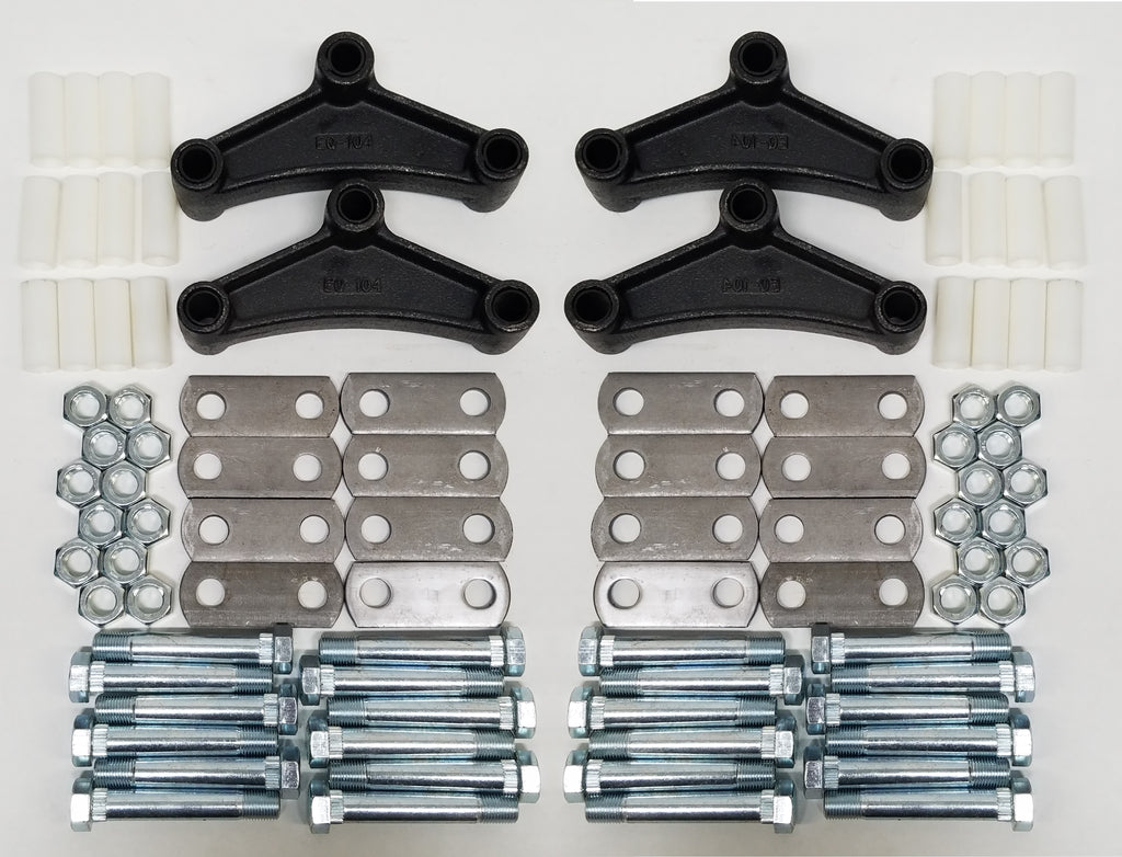 Triple Axle Suspension Rebuild Kit Eq-E1 3" Dry Bolts Nylon Bushing fits Trailer (SRK-3A-SB-SE-2)