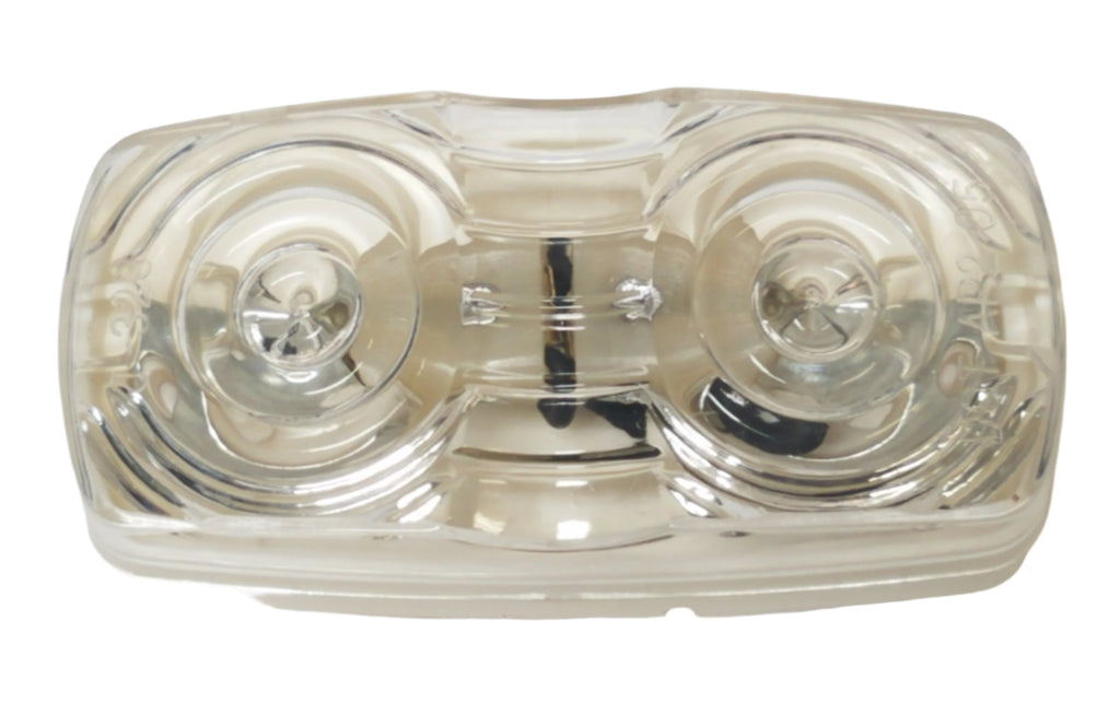 Clear White Bulls eye 2x4 Light INCADESCENT J-323-C Truck Trailer Camper RV Cargo Compartment (J-325-C)