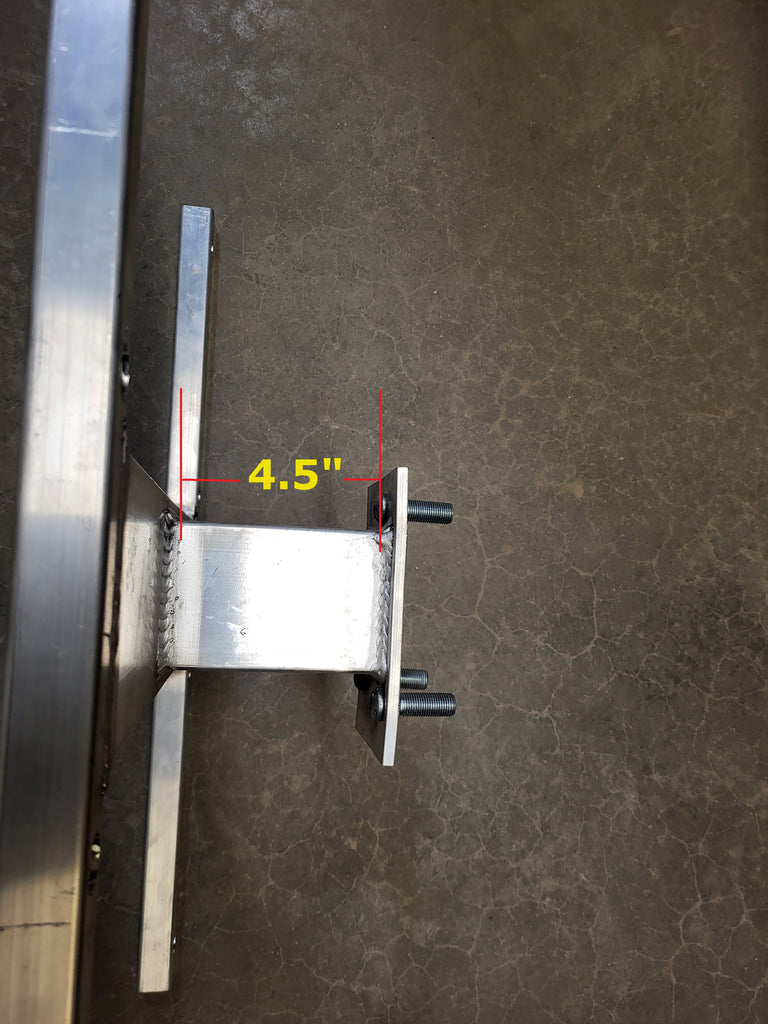 Custom 5 Lug R & P Aluminum Trailer Spare Tire Wall Mount Bracket 16" stud spacing (STC-AH-16-KIT)