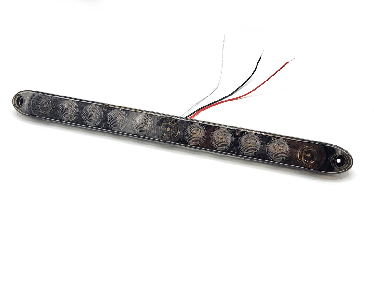 IN STORE PICK UP ONLY (T14-RT00-1) TecNiq 15" LED Red ID Bar White Load Lamp Combo Light Smoke Tint Lens Truck Trailer Toy Hauler