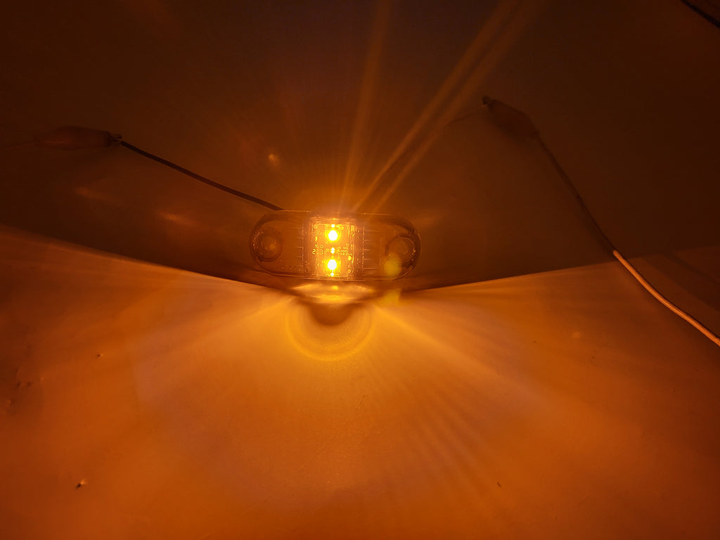 Tecniq Smoke Tinted Side Amber Marker Light Surface Mount Trailer Camper Utility (S17-AT0P-1)