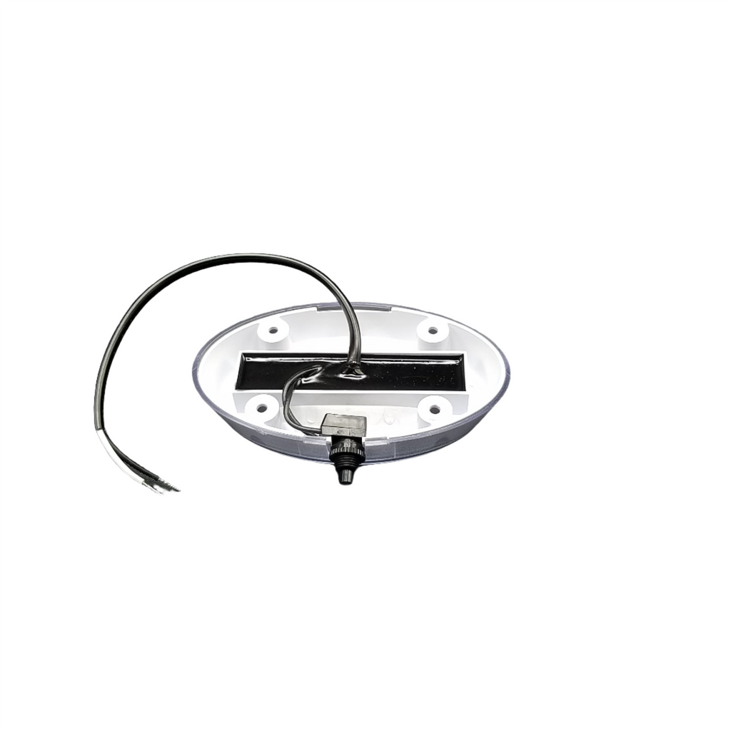 Interior Light, Surface Mount, Oval, White Base, On/Off Switch, Natural White, 6 LEDs, 4.75" x 2.75" x 1.125"