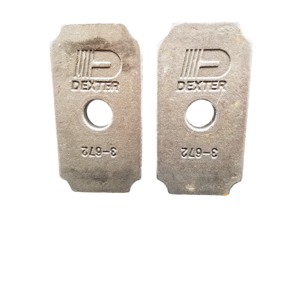 Pair (2) of Spring Perch, Dexter, 3.5" Round Tube, Fits 8K 3.5" Tube Axles, (003-672-00LOTOF2)