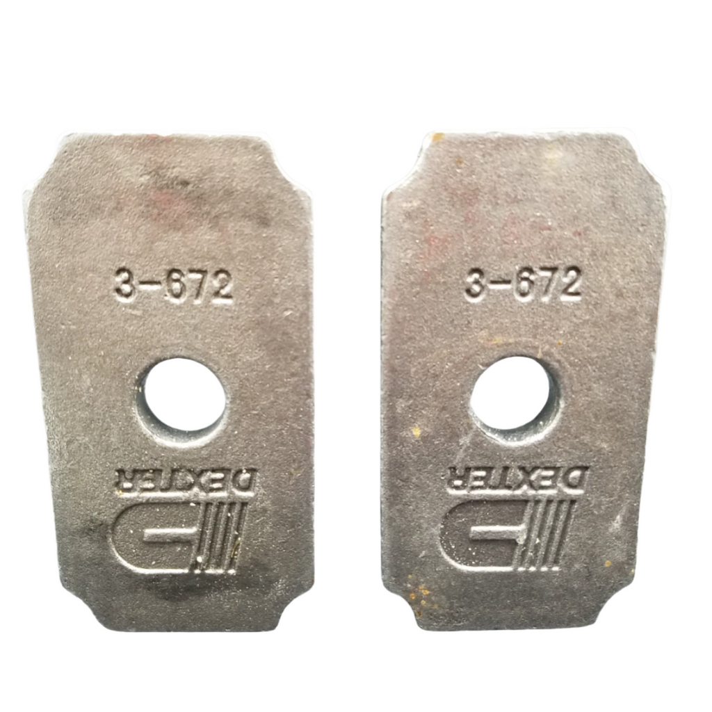 Pair (2) of Spring Perch, Dexter, 3.5" Round Tube, Fits 8K 3.5" Tube Axles, (003-672-00LOTOF2)