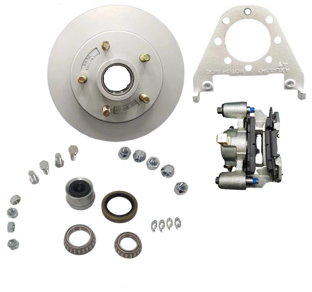 Hub Rotor 3,500 LB Trailer Axle Disc Brake Replacement or Conversion Kit (77-3.5KI-RTR-102-KIT)