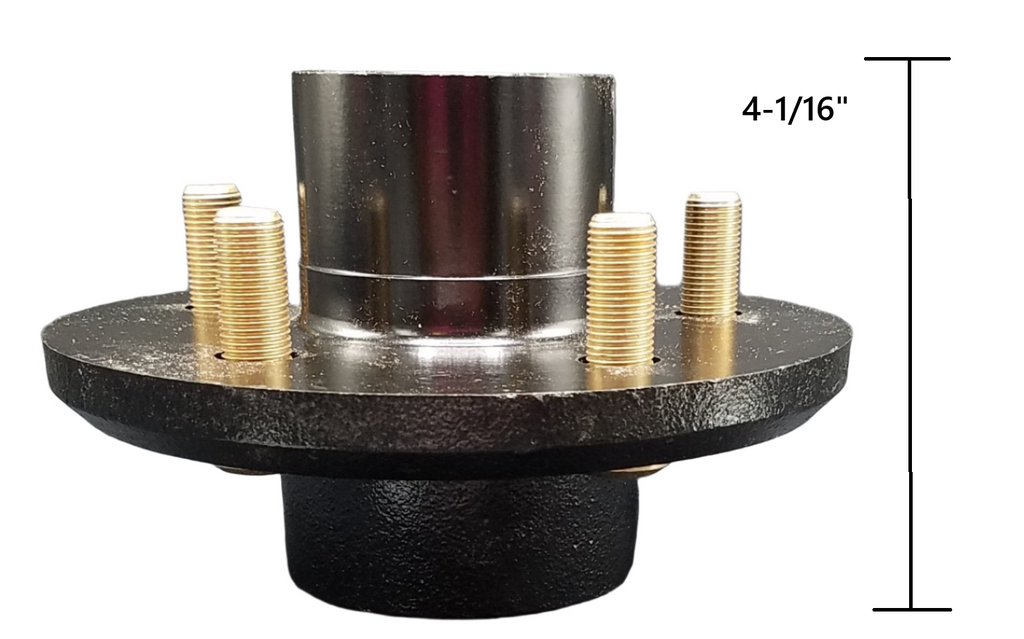 SPECIAL SHORT Idler Hub 2500# Trailer Axle 5 x 4.5 Uses 67048 11949 Bearing SL150 Seal Titan Dico (DX22XR-KIT)