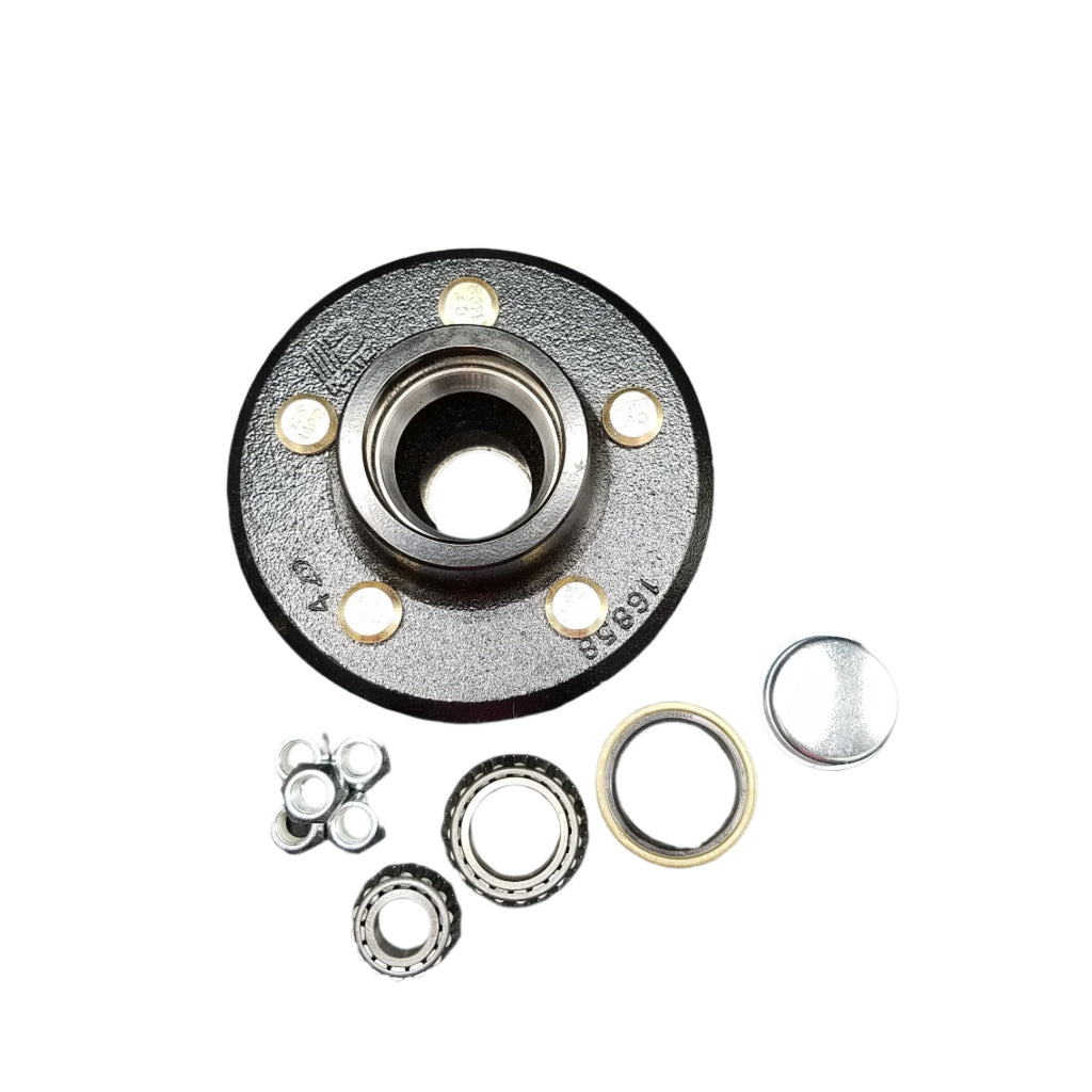 SPECIAL SHORT Idler Hub 2500# Trailer Axle 5 x 4.5 Uses 67048 11949 Bearing SL150 Seal Titan Dico (DX22XR-KIT)