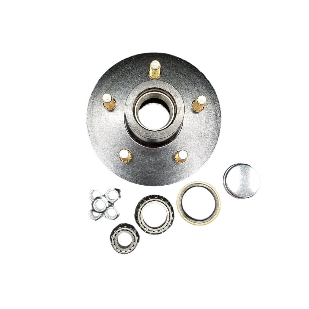 SPECIAL SHORT Idler Hub 2500# Trailer Axle 5 x 4.5 Uses 67048 11949 Bearing SL150 Seal Titan Dico (DX22XR-KIT)