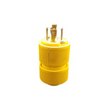 LOCKING PLUG, GATOR GRIP, YELLOW, 30 AMP 250 VOLT GE 3 Phase Twist Lock (L15-30)