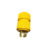 LOCKING PLUG, GATOR GRIP, YELLOW, 30 AMP 250 VOLT GE 3 Phase Twist Lock (L15-30)