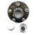 Pre-Greased Idler Hub Kit, 3.5K, 5 x 4.5, 1/2" Stud, Includes Bearings, Seal, Solid Cap, and A Grease Cap (17-110)