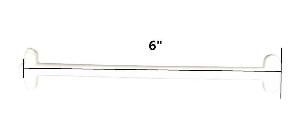 6" White Trailer Door Hold Back – T-Style Catch Holder Hook for RV, Cargo, Enclosed (MD460W-Kit)