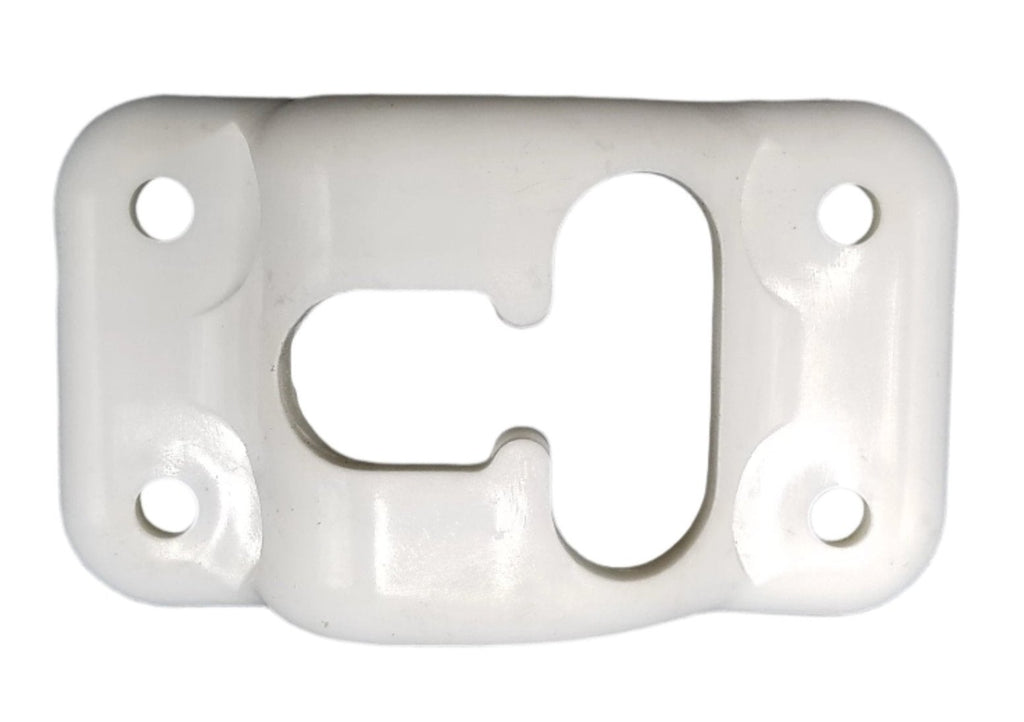 6" White Trailer Door Hold Back – T-Style Catch Holder Hook for RV, Cargo, Enclosed (MD460W-Kit)